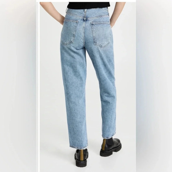 ! Agolde Cris Cross Upsize Light Indigo Wash Denim Jeans Size 27 - Picture 2 of 8